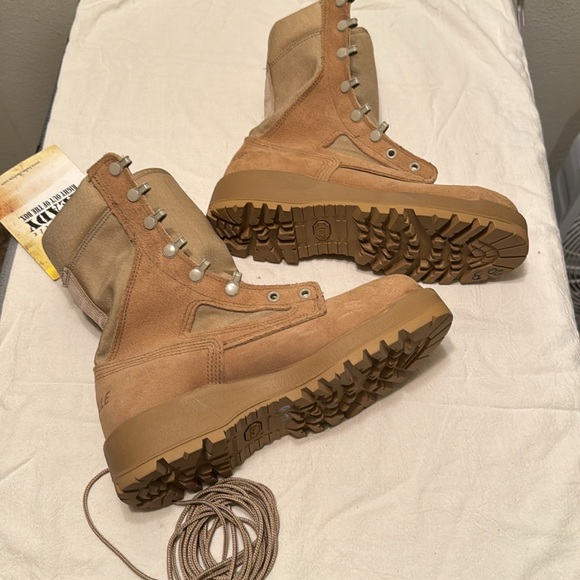 ladies or men’s Military Steel Toe tan leather size 5.5, runs large - Picture 7 of 12